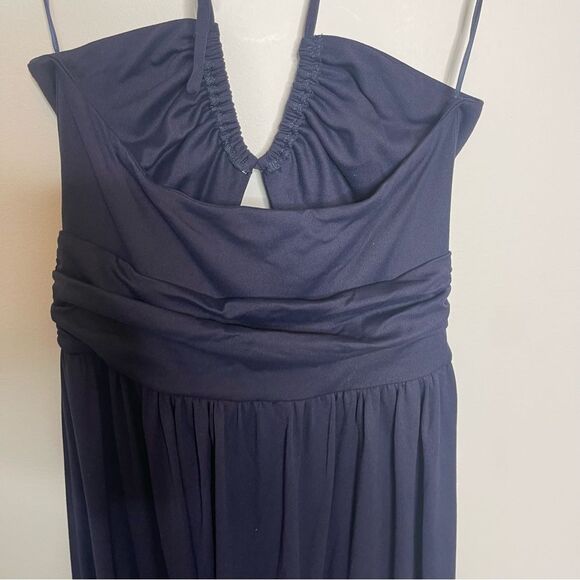 Susana Monaco U Gathered Tie Maxi Dress in Navy NWOT SMALL - Picture 10 of 11